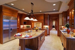granite counter top in a kitchen.