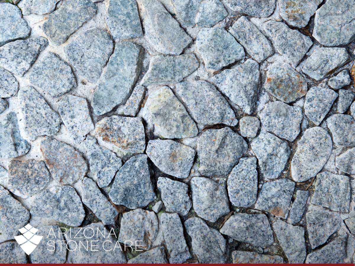 Close-up of textured Natural Stone Finishes showcasing unique patterns and durability